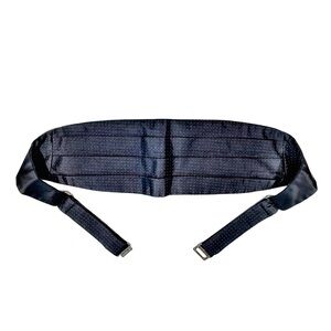 Lord West Men’s Silk Cummerbund | Black White Polka Dot | Adjustable | Formal